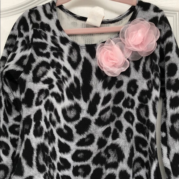 5T Pink lace and black leopard dress - Picture 3 of 4